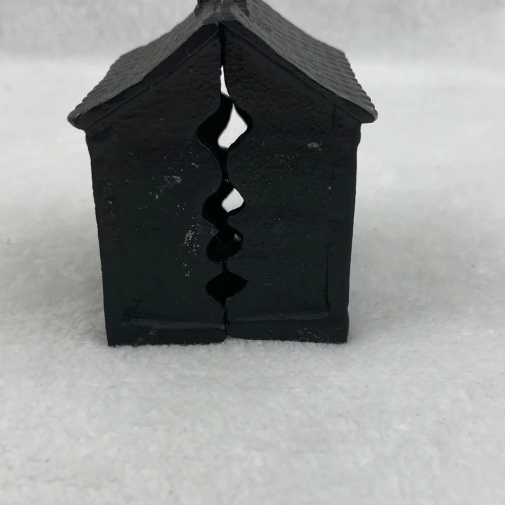 Heavy Black Cast Iron House Stamp Dispenser 3”